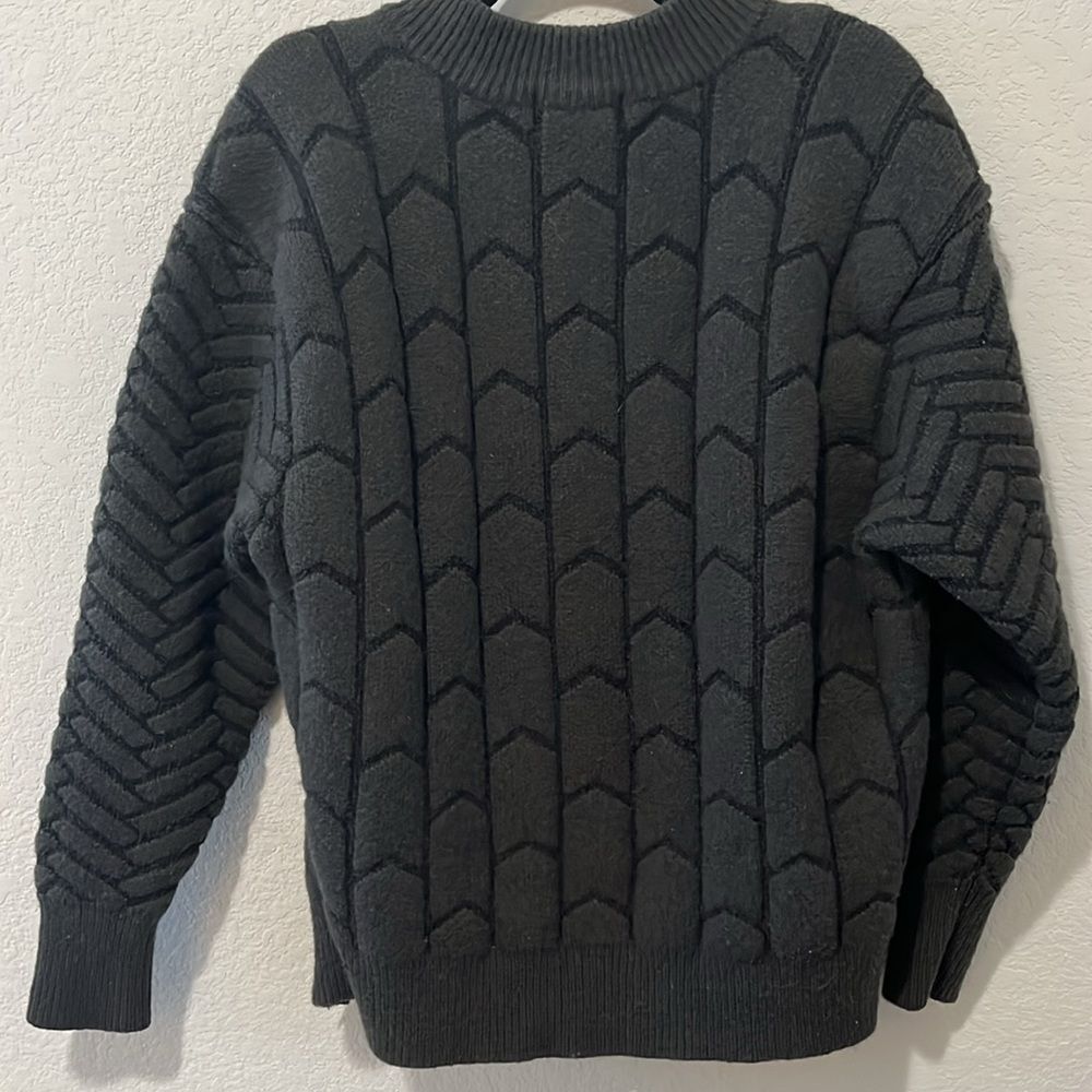 G-STAR RAW Men's Biker Zip Though Knit Green/Black Lambswool, Bomber , Size L - Picture 12 of 13